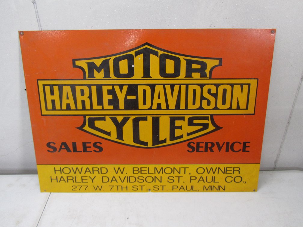 Metal Harley-Davidson Motorcycles Sales/Service Sign