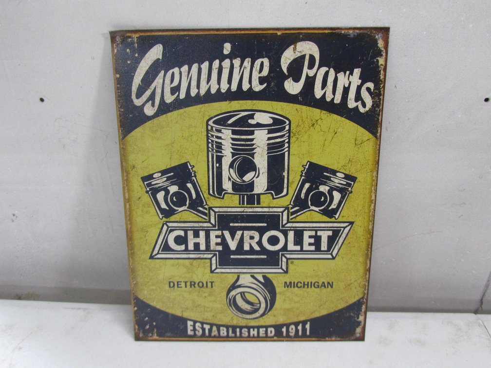 Metal Chevrolet Genuine Parts Sign
