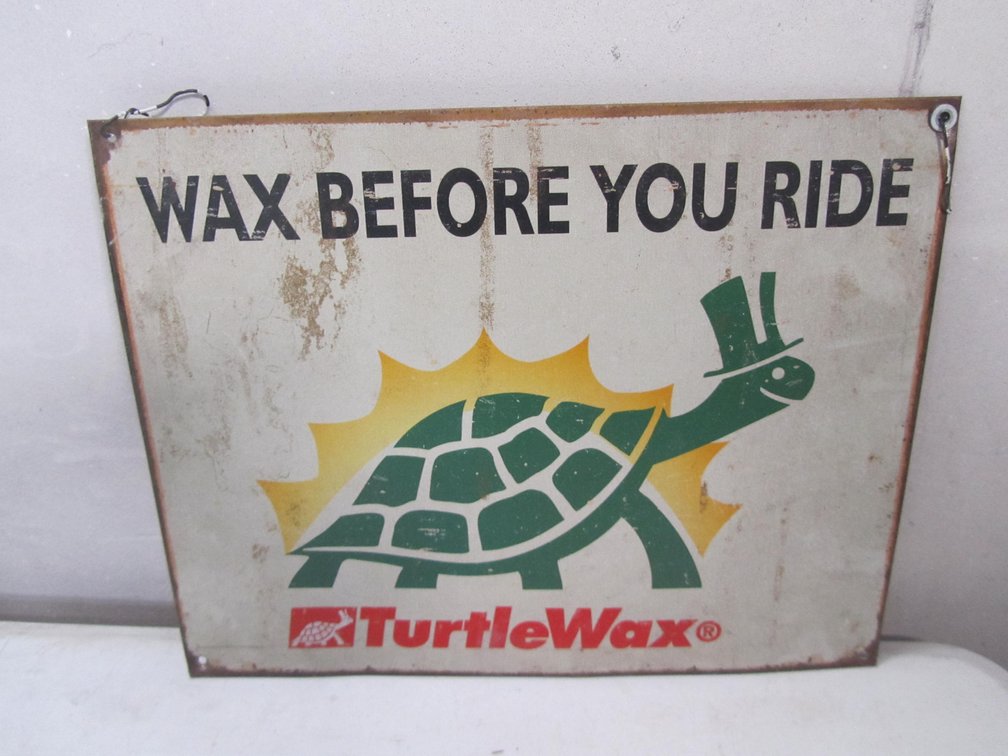 Metal Turtle Wax Sign