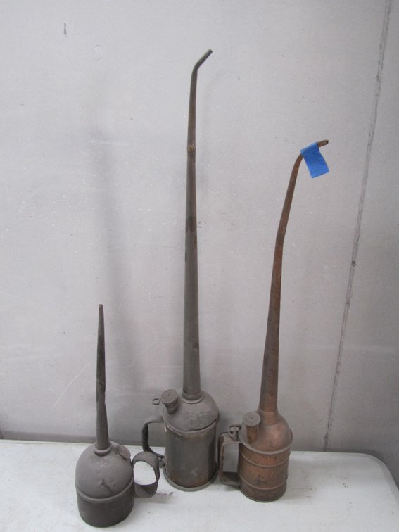 (3) Oil Cans w/Spouts