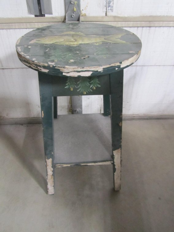 Wood Fishing-Themed Shop Stool
