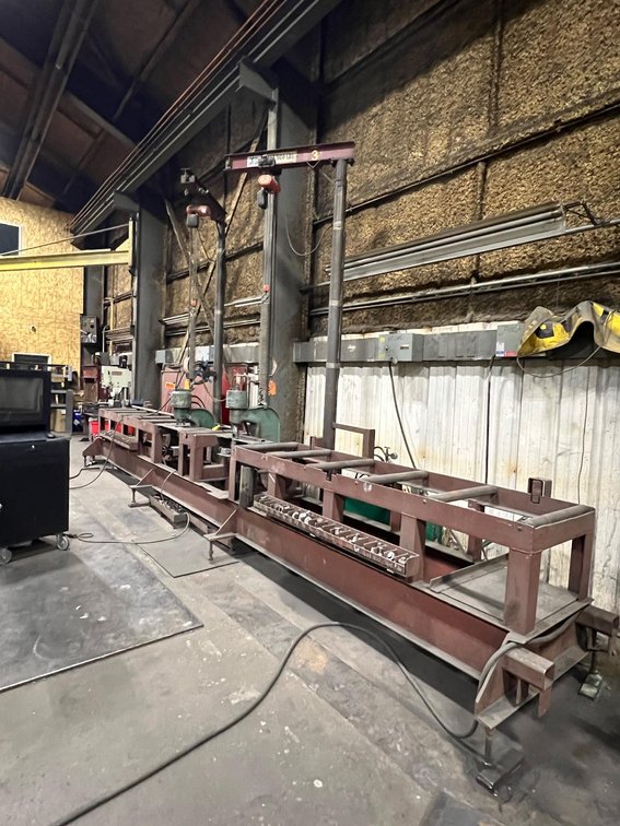 W.A. Whitney Dual Punch Hydraulic Beam Punch Line 60/100 Ton,  10HP