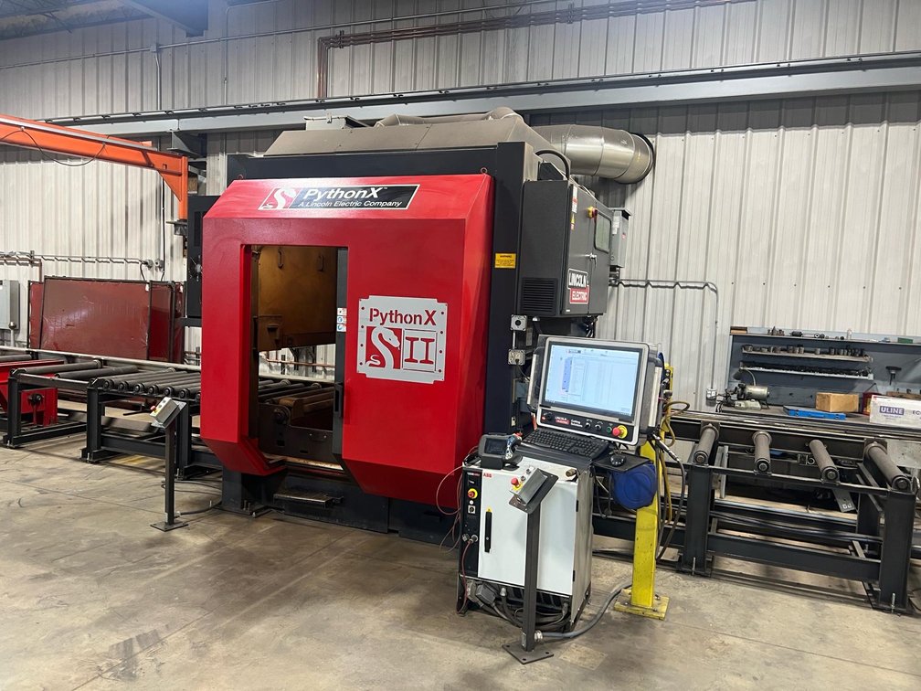 2018 Lincoln PythonX2 CNC Structural Steel Robotic Plasma System, HPR260XD 480 VAC, S/N C1847-358