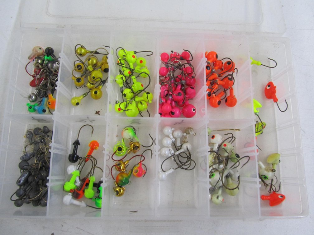 Tackle Organizer Full Of Assorted Jigs