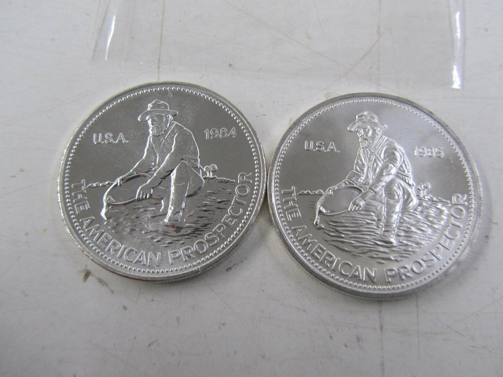 (2) Engelhard Prospector 1oz. .999 Fine Silver Coins