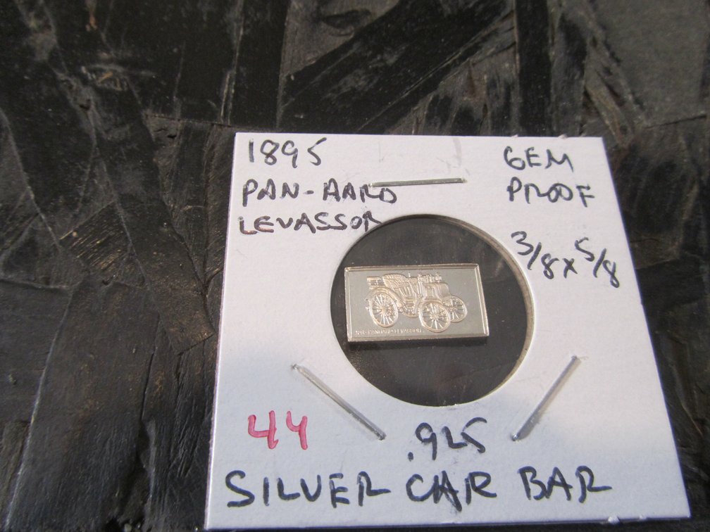 1895 Pan-Hard Levassor .925 Silver Car Bar