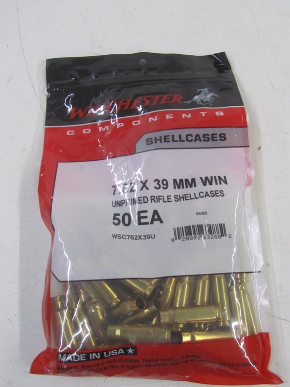 Pack Of (50) Winchester 7.62x399 MM WIN Unprimed Rifle Shellcases