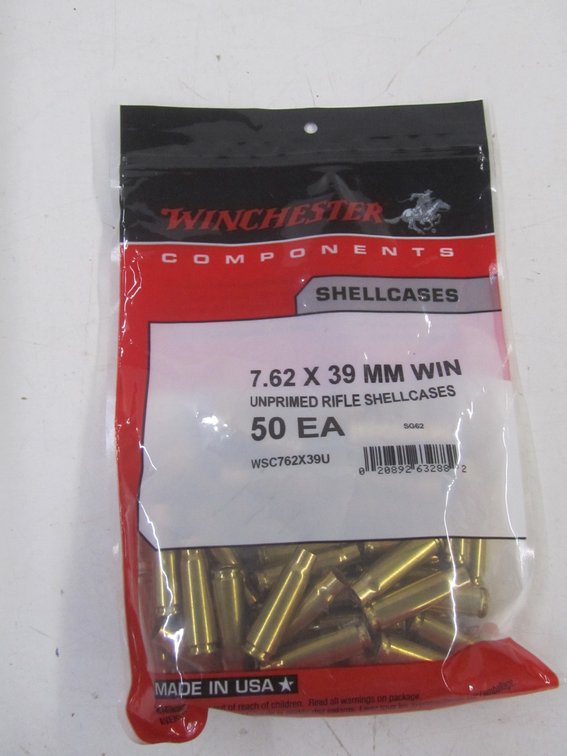 Pack Of (50) Winchester 7.62x399 MM WIN Unprimed Rifle Shellcases