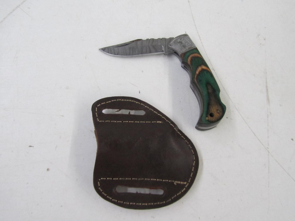 Handmade Damascus Steel Pocket Knife