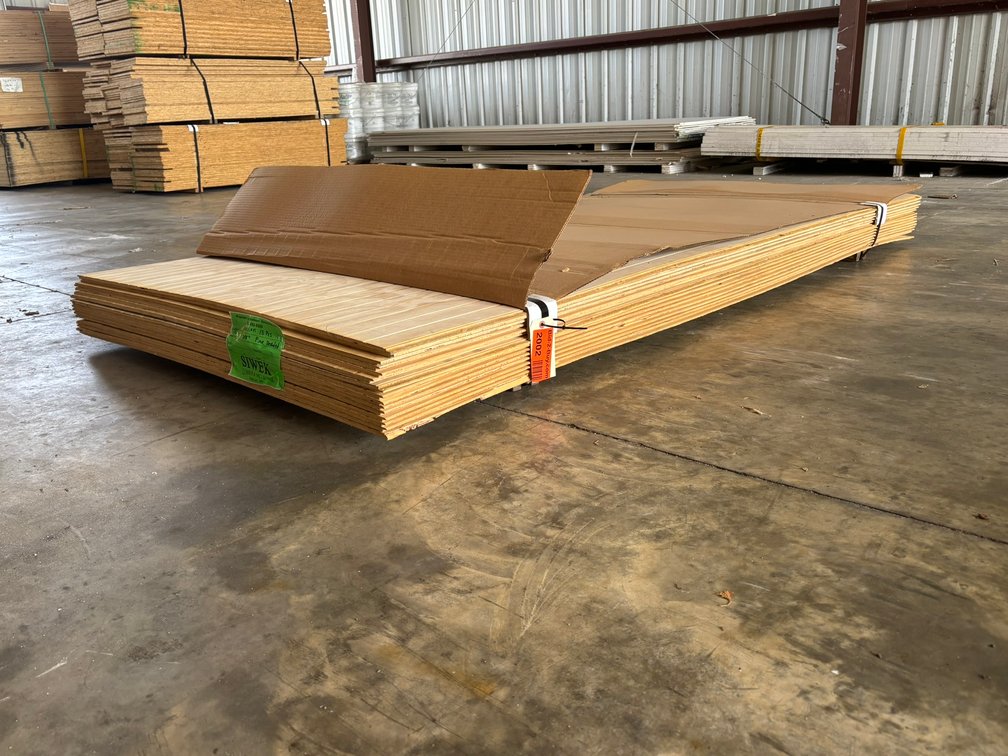 (15) 4' x 8' x 3/8" Pine Beaded Panels