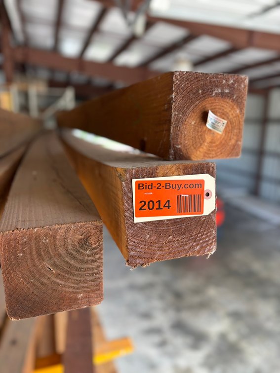 (5) 6 x 6 x 12' Brown Treated Posts