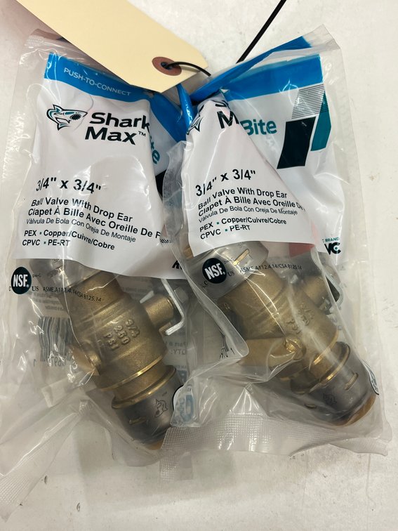 (4) Sharkbite 3/4" Ball Valve with Drop Ear