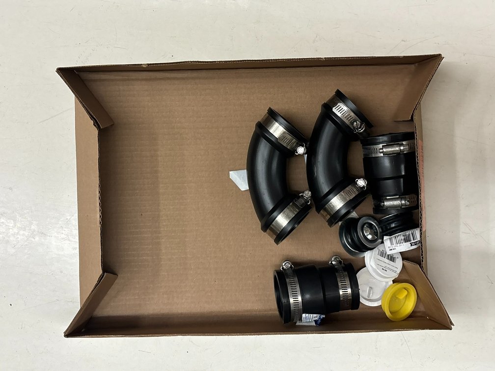 (2) 1-1/2" Rubber Elbow and (2) 1-1/2" to 1-1/4" Coupling