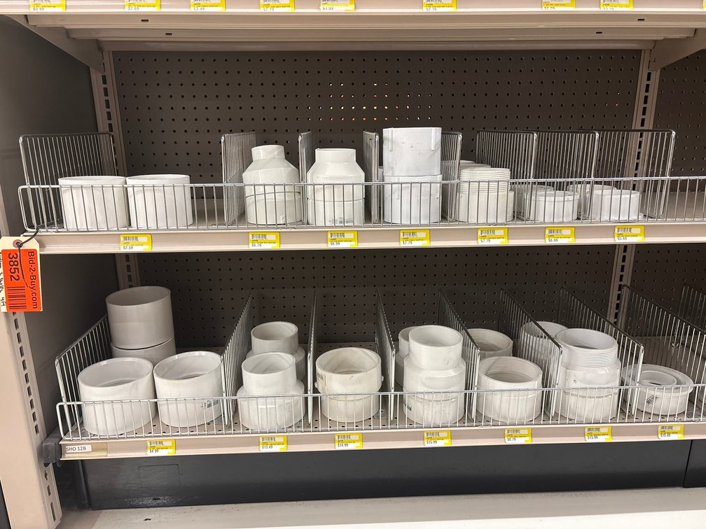 Assorted 3" and 4" PVC Fittings