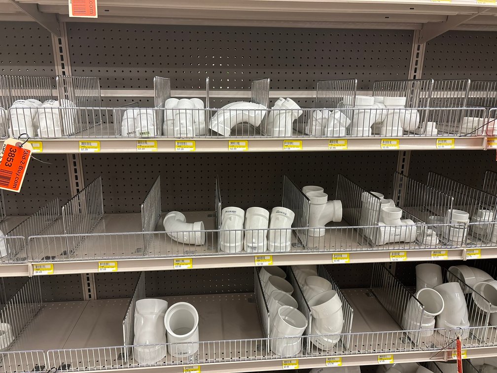 Assorted 1-1/2" and 2" PVC Fittings