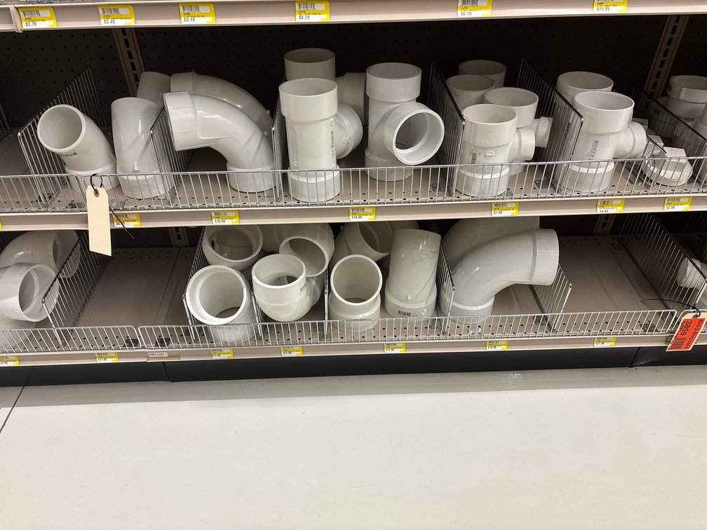 Assorted 3" and 4" PVC Elbows and Tees