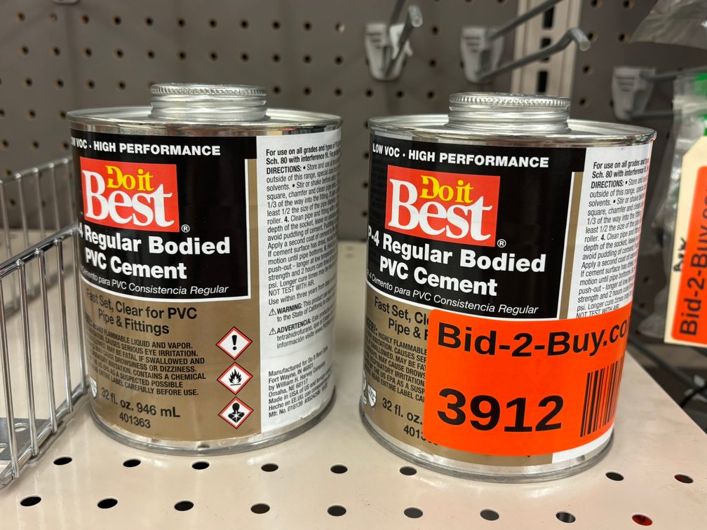 (2) Cans of P-4 Regular Bodied PVC Cement
