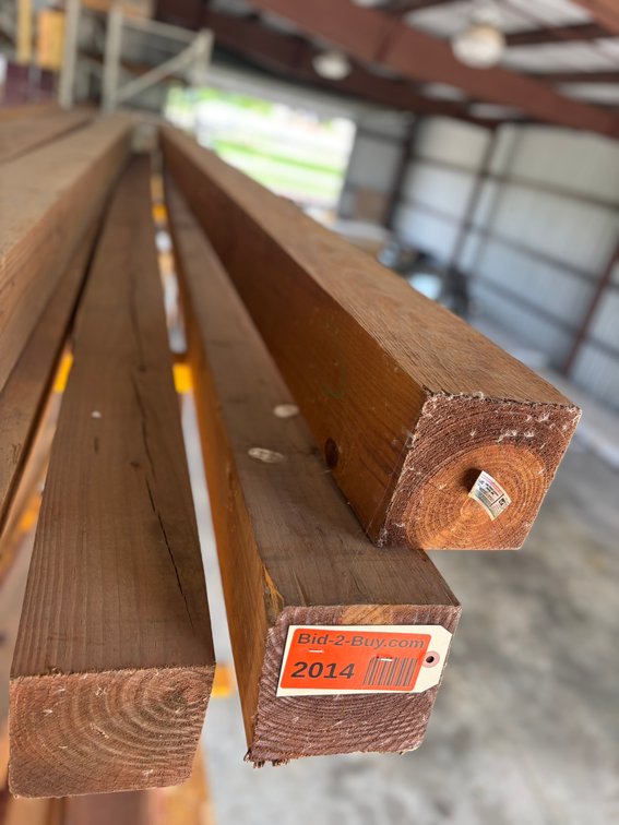 (5) 6 x 6 x 12' Brown Treated Posts
