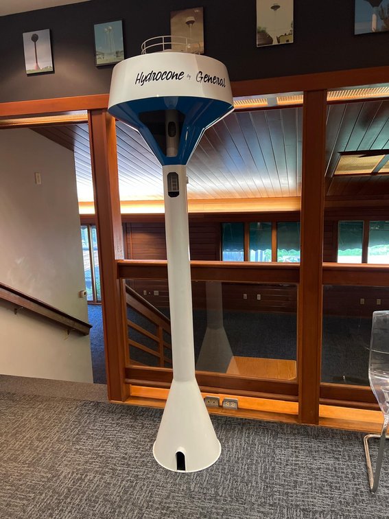 Hydrocone Water Tower Display Model by General Construction Services Inc., steel