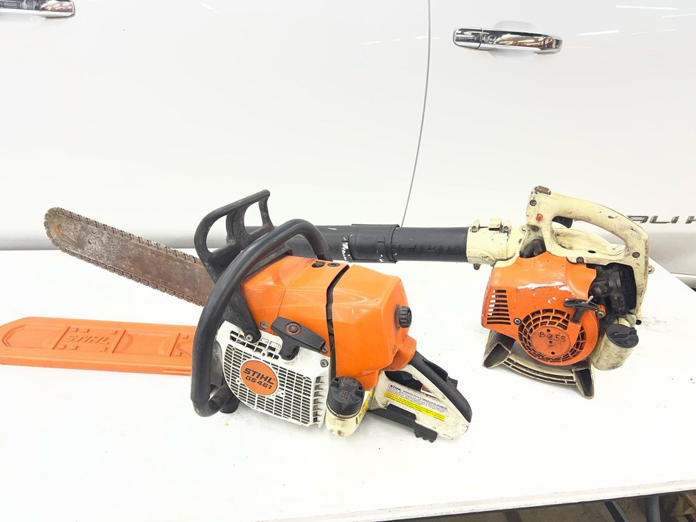 Stihl GS 461 Concrete Chainsaw Rock Boss & BG 55 Leaf Blower Set, Extra Chain & Tool Kit