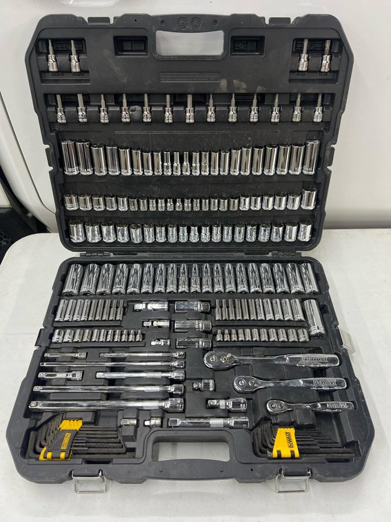 DEWALT DWMT75049 192-Piece Mechanics Tool Set, 1/4", 3/8", 1/2" Drive, SAE/Metric, Case