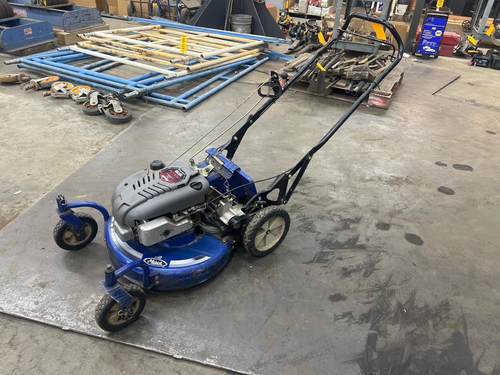 Caster Wheel Blue walk-behind mower with Briggs & Stratton Intek Edge 6.5 OHV