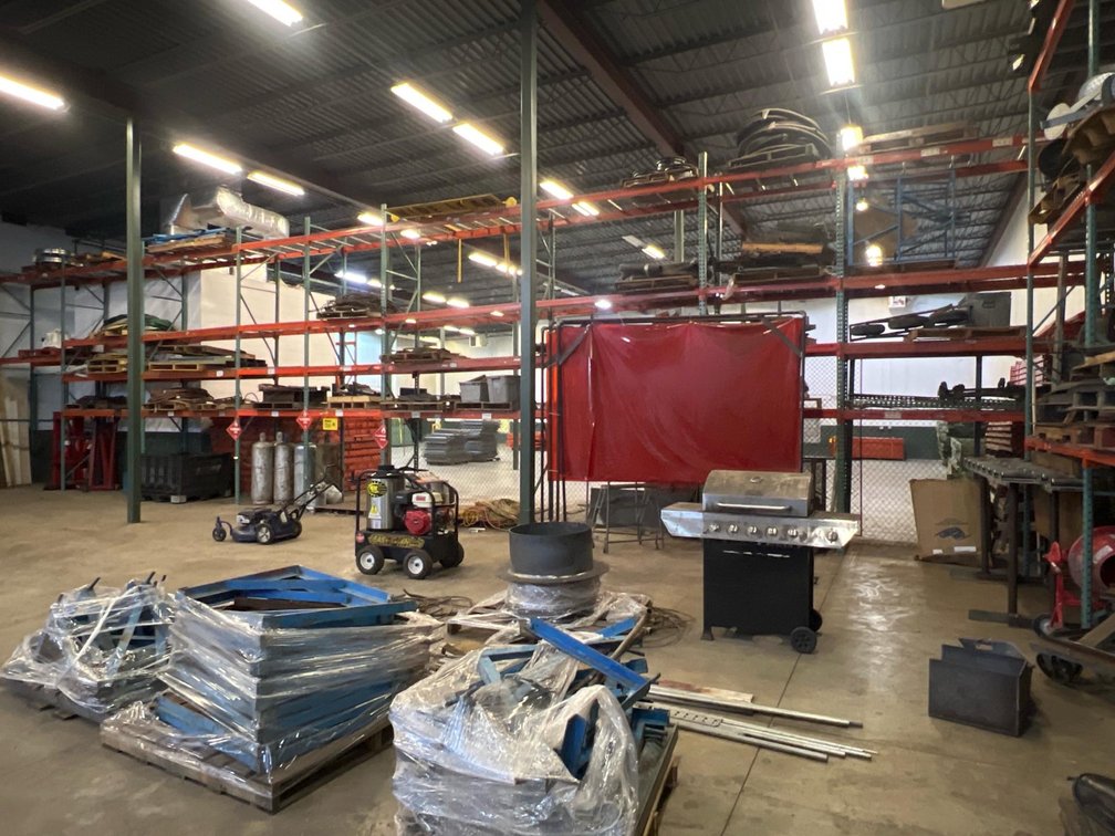 (9) sections of pallet racking, 16' x 36"