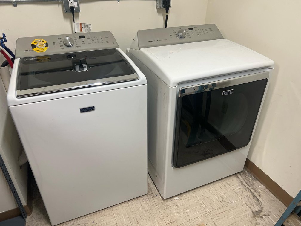 (3) Maytag Washer & Dryers MVWB835DW & MEDB835DW