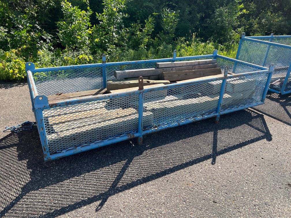 Heavy Duty Steel Mesh Lift Basket 10'" x 46in, w/ cribbing