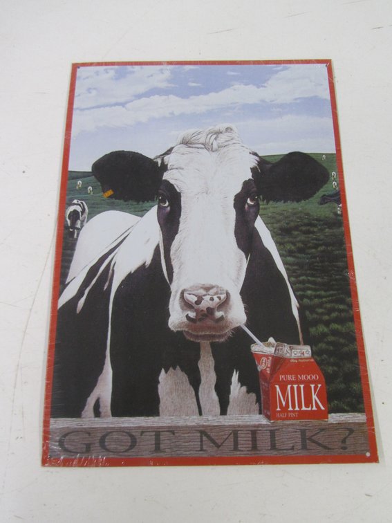 Metal Got Milk Sign