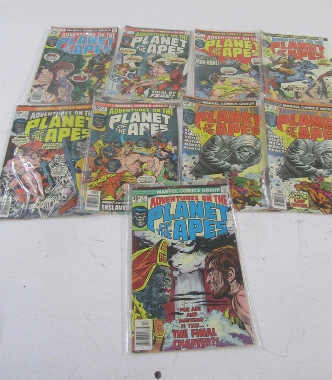 (10) Marvel Comics Adventurers On The Planet Of The Apes Comic Books