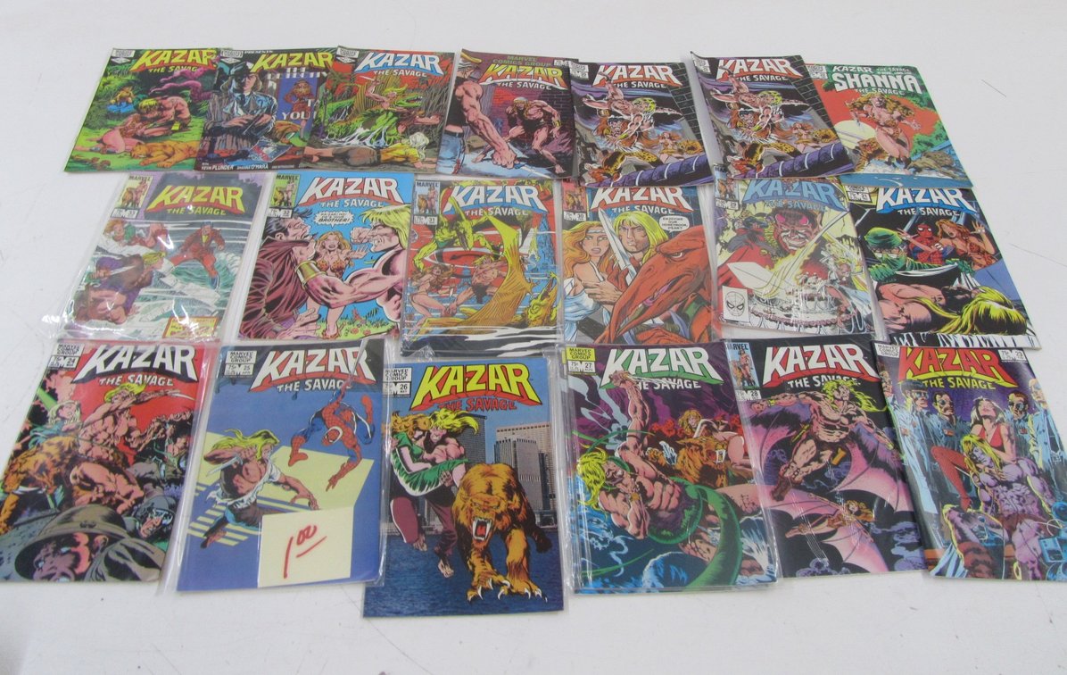 (21) Marvel Comics Kazar The Savage Comic Books
