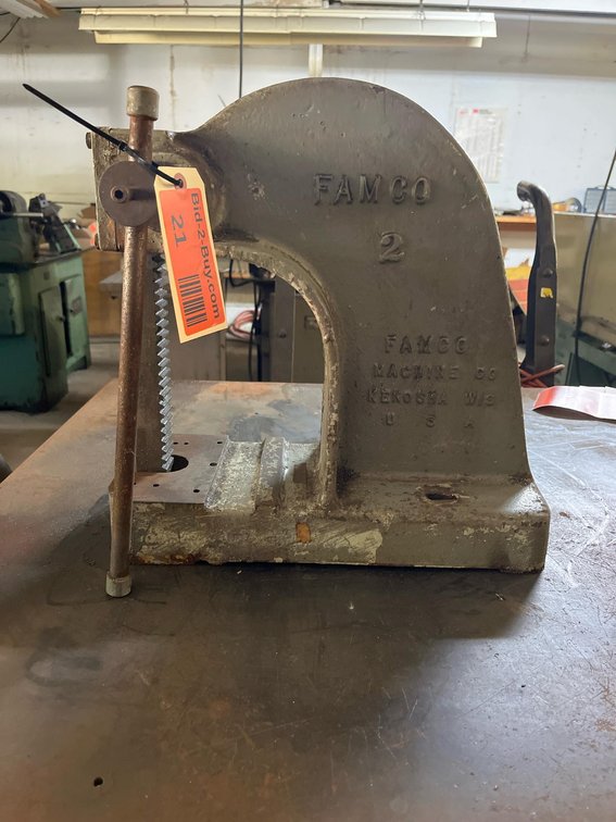 Famco 2 Arbor Press Made in USA