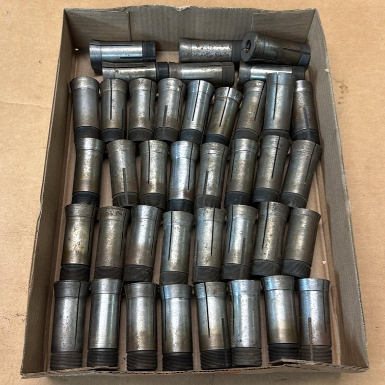 Assorted 5C Lathe Collets, Mostly Emergency Collets, some Hardinge