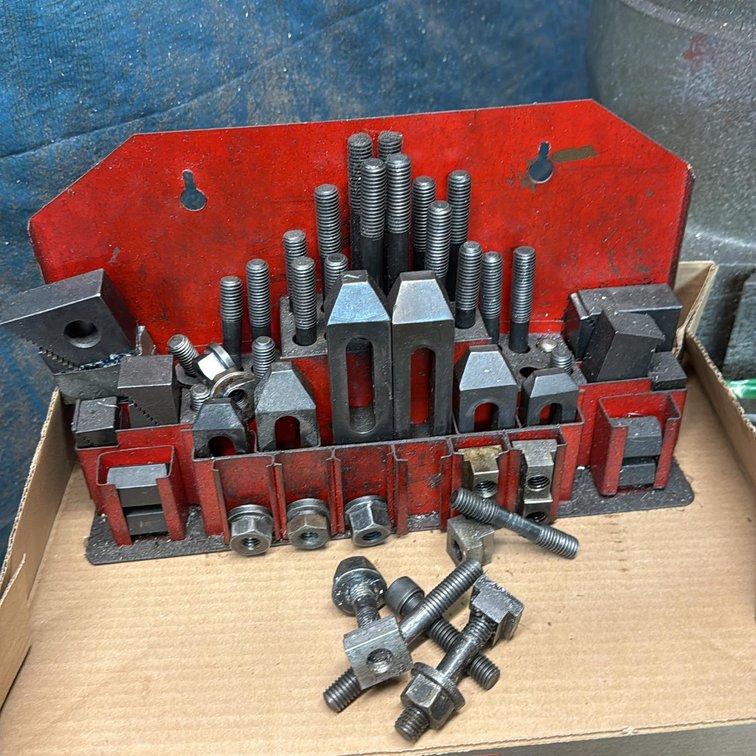 Machinist Clamping Kit with Step Blocks, Studs, and Clamps, Hold down set