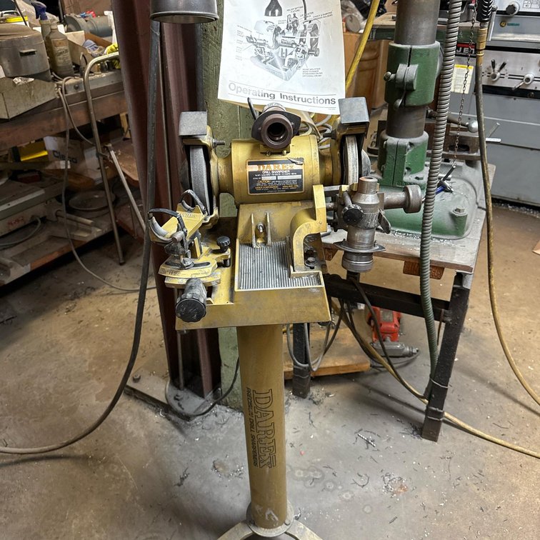 Darex Drill Sharpener 1/3 HP 3450 RPM, w/ Darex Pedestal Base