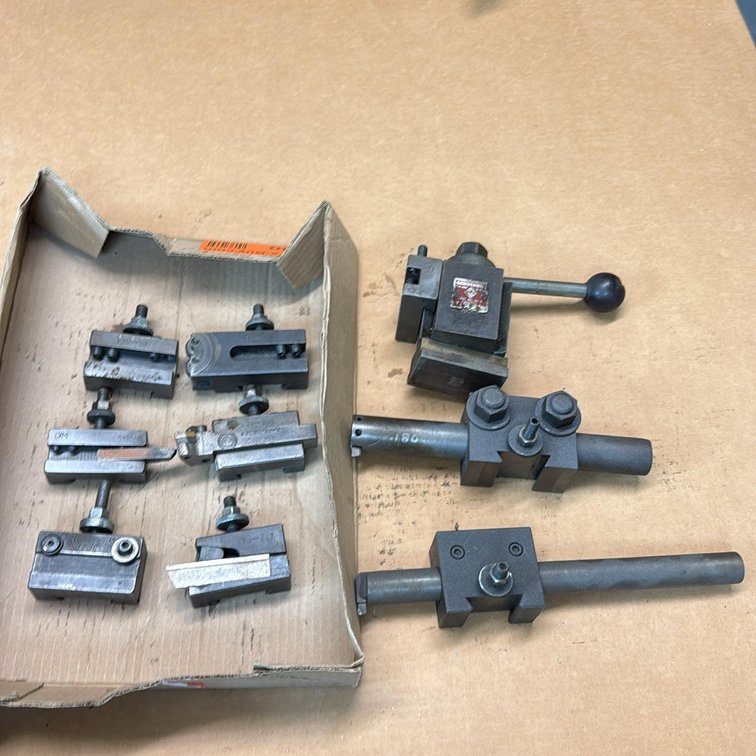 (1) Armstrong QC-5 Quick Change Tool Post with (7) Quick Change Holders