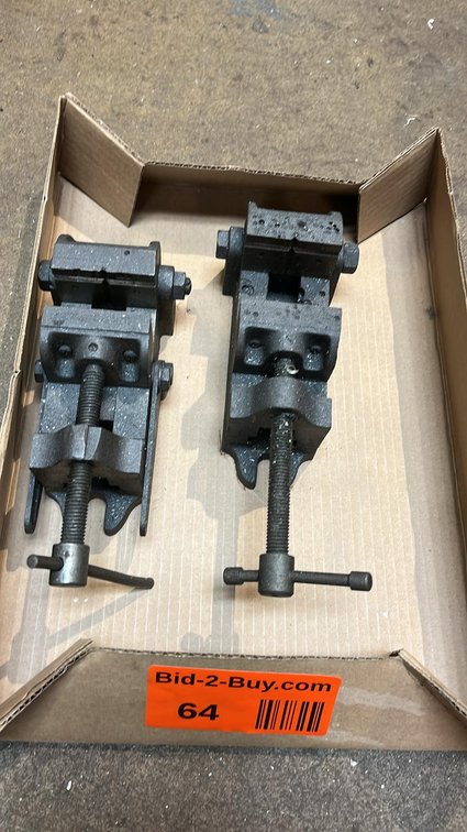 (2) Palmgren Tilting Machine Vises,  3" Wide