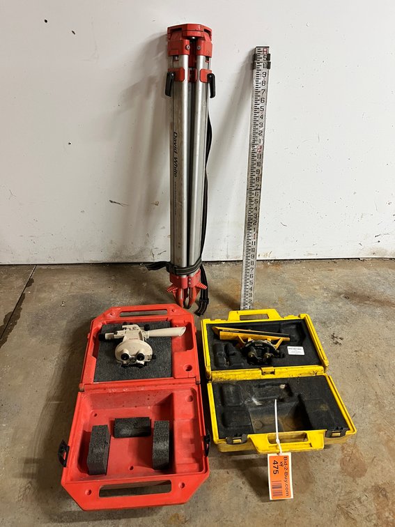 Berger and David White Transits, Tripod, and Measuring Stick