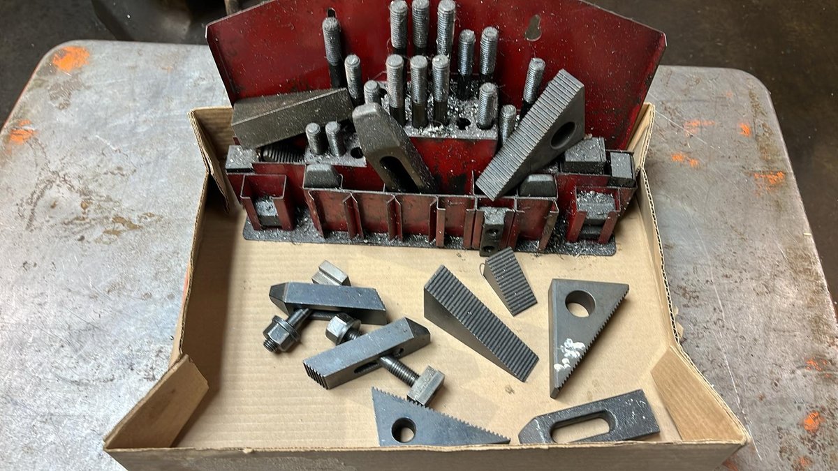 (1) Machinist Clamping Kit with Step Blocks, Studs, and Clamps, Hold down set