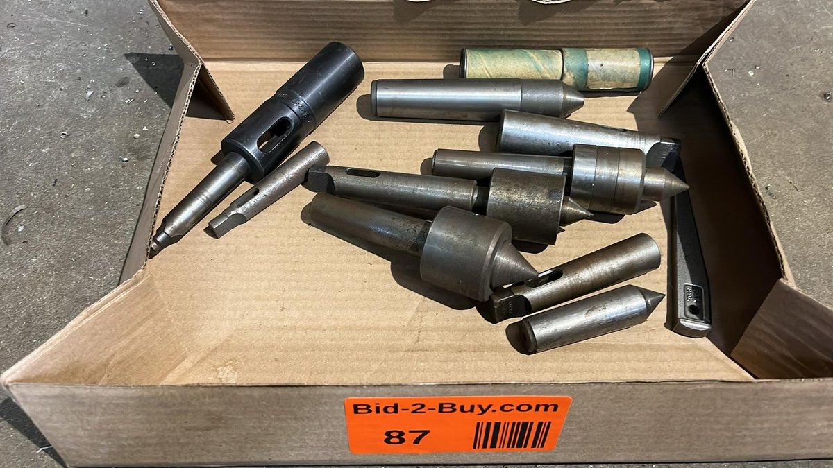 Assorted Live Centers, Dead Centers, Morse Taper Adapters