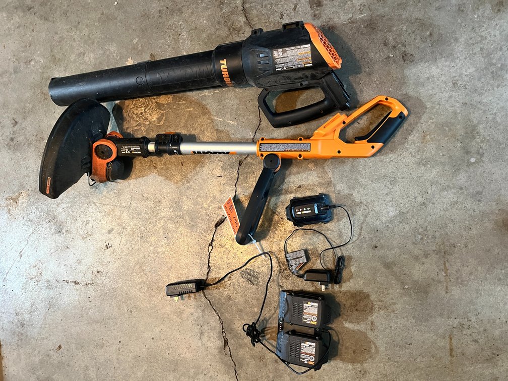 Worx Battery-Powered Leaf Blower and Weed Whip