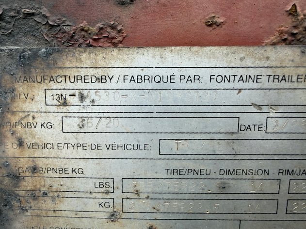 Image for 1998 Fontaine 45' Spread Axle Semi Trailer