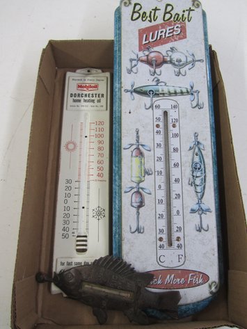 Image for (3) Collectible Vintage Temperature Gauges