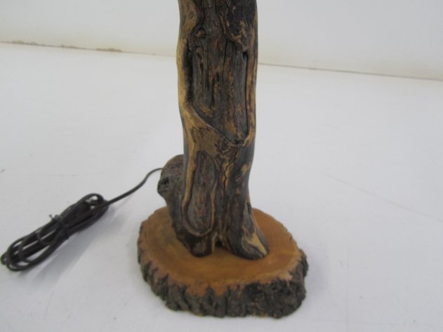Image for Wood Table Lamp w/Birch Bark Shade