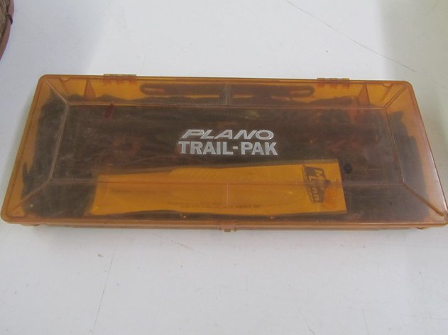 Image for Plano Trail-Pak Tackle Organizer Full Of Assorted Plastic Baits