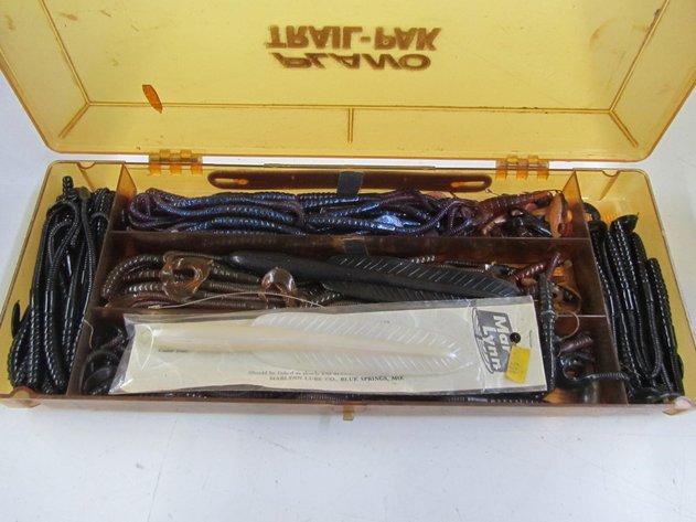 Image for Plano Trail-Pak Tackle Organizer Full Of Assorted Plastic Baits