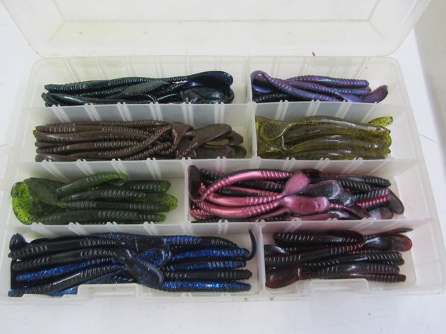 Image for Gander Mountain Tackle Organizer Full Of Assorted Plastic Baits