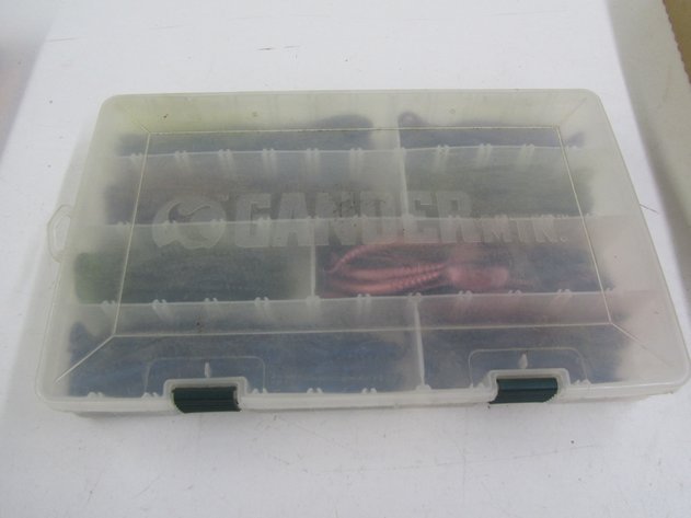 Image for Gander Mountain Tackle Organizer Full Of Assorted Plastic Baits