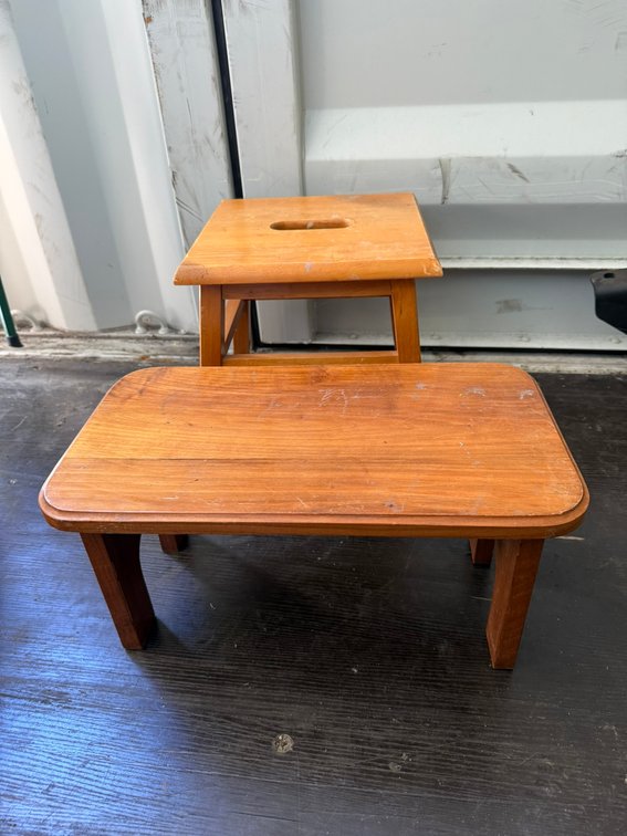 (2) Wood Stools
